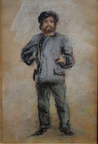 Porträt von Claude Monet (1840-1926) stehend – Pierre-Auguste Renoir Pierre-Auguste Renoir 70x105