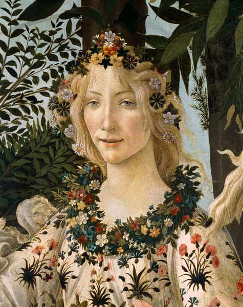 Detail des Gemäldes « Der Frühling », Kopf der Flora – Sandro Botticelli Sandro Botticelli 70x85