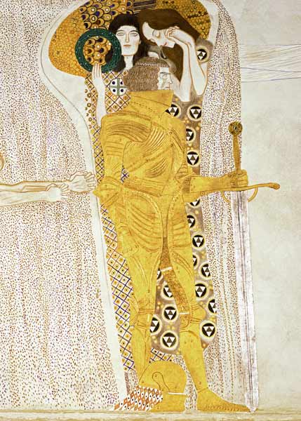 Detail des Ritters der Frise Beethoven – Gustav Klimt Gustav Klimt 70x105