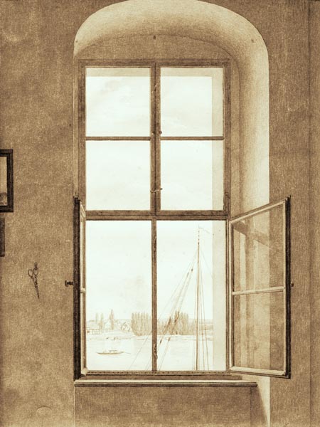 Blick auf das Atelier – Caspar David Friedrich Caspar David Friedrich 70x85