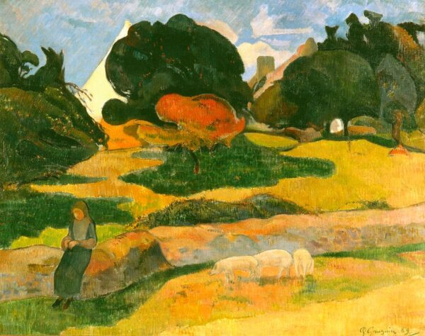 Mädchen, das Schweine hütet – Paul Gauguin Paul Gauguin 85x75