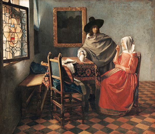 Das Glas Wein – Johannes Vermeer Beliebte Bilder 85x75