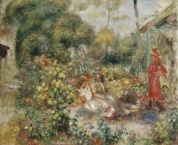 Mädchen im Garten in Montmartre – Pierre-Auguste Renoir Pierre-Auguste Renoir 85x75