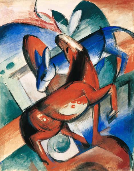 Pferd und Esel – Franz Marc Franz Marc 70x85