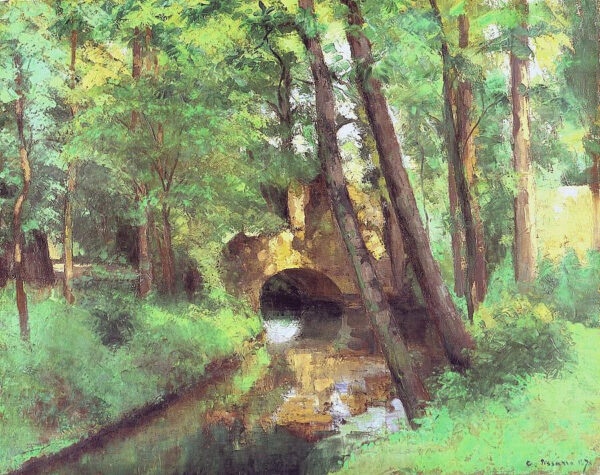 Der kleine Brücke, Pontoise – Camille Pissarro Camille Pissarro 85x75