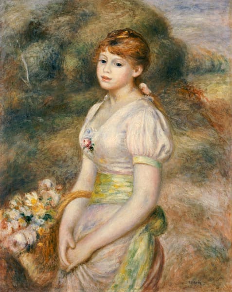 Mädchen mit einem Blumenkorb – Pierre-Auguste Renoir Pierre-Auguste Renoir 70x85