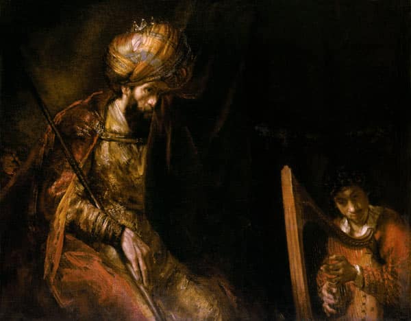 David spielt die Harfe vor Saul – Rembrandt van Rijn Rembrandt van Rijn 85x75