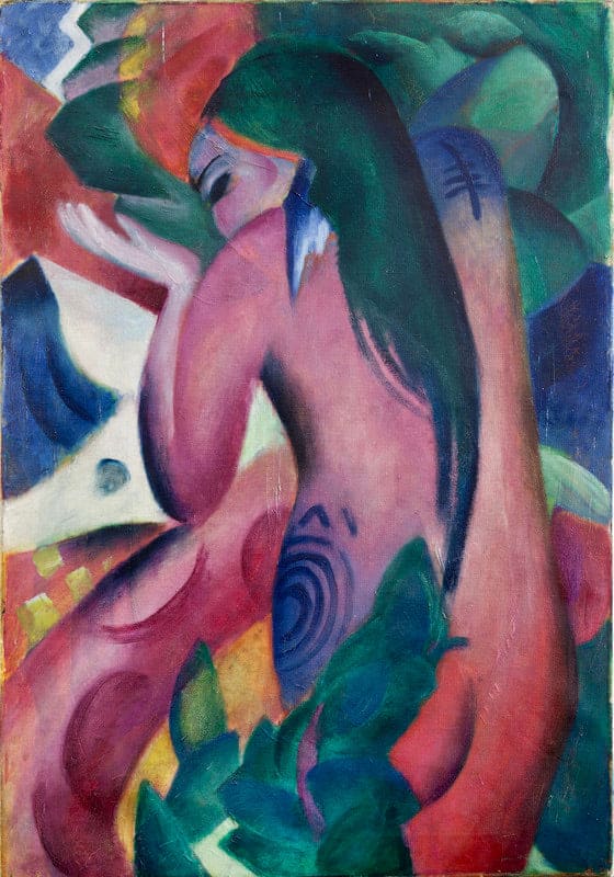 Frau in Rot – Franz Marc Franz Marc 70x105