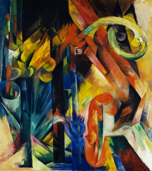 Wald mit Eichhörnchen – Franz Marc Franz Marc 70x70