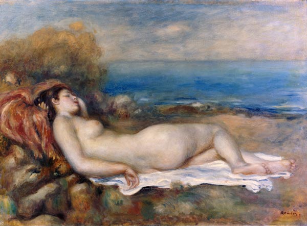 Entspannende Bäder am Meeresufer – Pierre-Auguste Renoir Pierre-Auguste Renoir 105x70