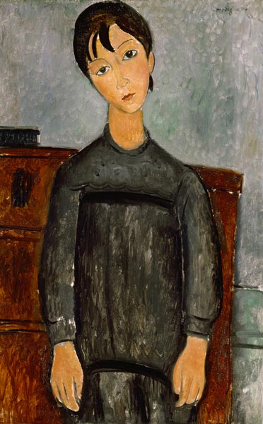 Mädchen mit der schwarzen Schürze – Amedeo Modigliani Amedeo Modigliani 70x105