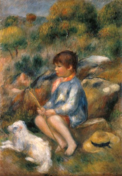 Jugendliche mit ihrem kleinen Hund – Pierre-Auguste Renoir Pierre-Auguste Renoir 70x105