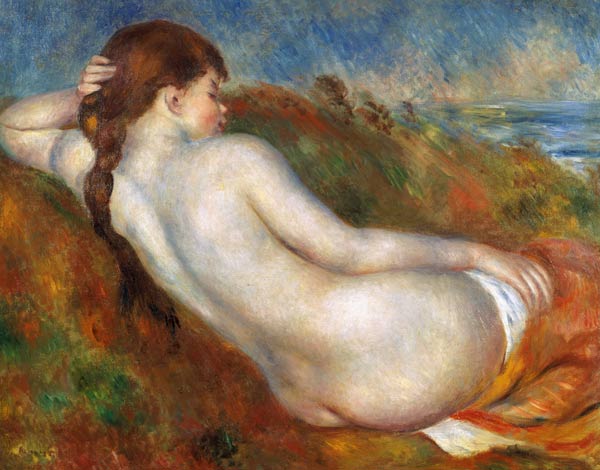 Mädchen nackt im Dünengras – Pierre-Auguste Renoir Pierre-Auguste Renoir 85x75