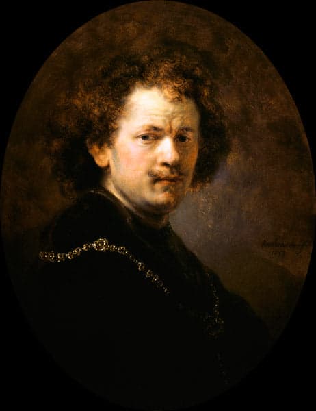 Selbstporträt mit entblößtem Kopf – Rembrandt van Rijn Rembrandt van Rijn 70x85