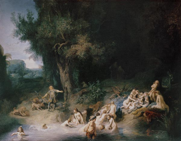 Diana badet mit Aktaeon und Callisto – Rembrandt van Rijn Rembrandt van Rijn 85x75