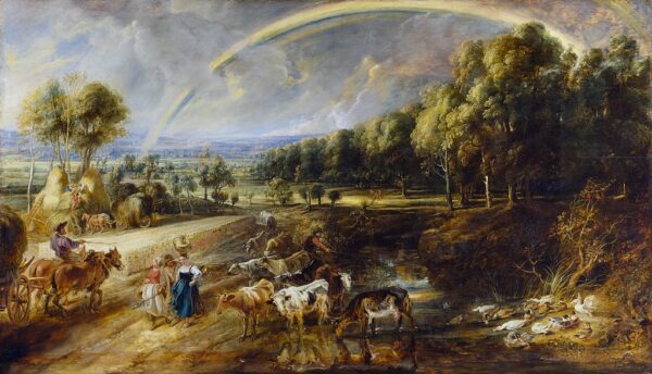 Landschaft mit Regenbogen – Peter Paul Rubens Peter Paul Rubens 120x70