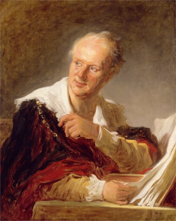 Figur der Fantasie, die früher fälschlicherweise als Denis Diderot bezeichnet wurde – Jean-Honoré Fragonard Jean-Honoré Fragonard 70x85