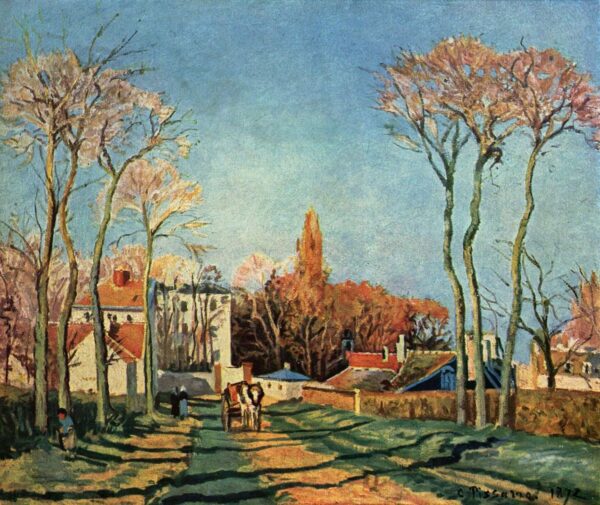 Eingang des Dorfes Voisins – Camille Pissarro Camille Pissarro 85x75