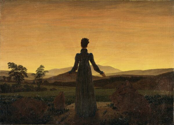 Frau vor dem Sonnenuntergang – Caspar David Friedrich Caspar David Friedrich 105x70