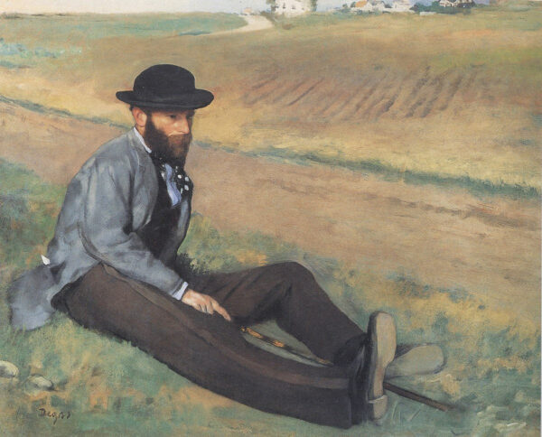 Porträt von Eugène Manet – Edgar Degas Edgar Degas 85x75