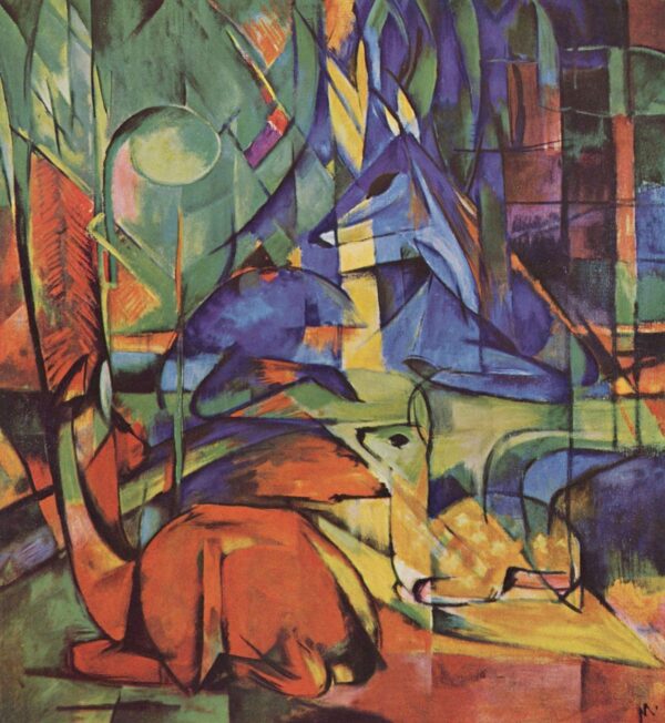 Hirsch im Wald II – Franz Marc Franz Marc 70x70