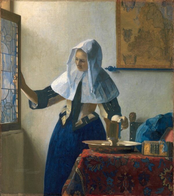 Junge Frau mit Wasserkrug – Johannes Vermeer Jan Vermeer 70x70