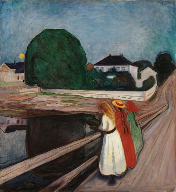 Mädchen auf einer Brücke – Edvard Munch Edvard Munch 70x70