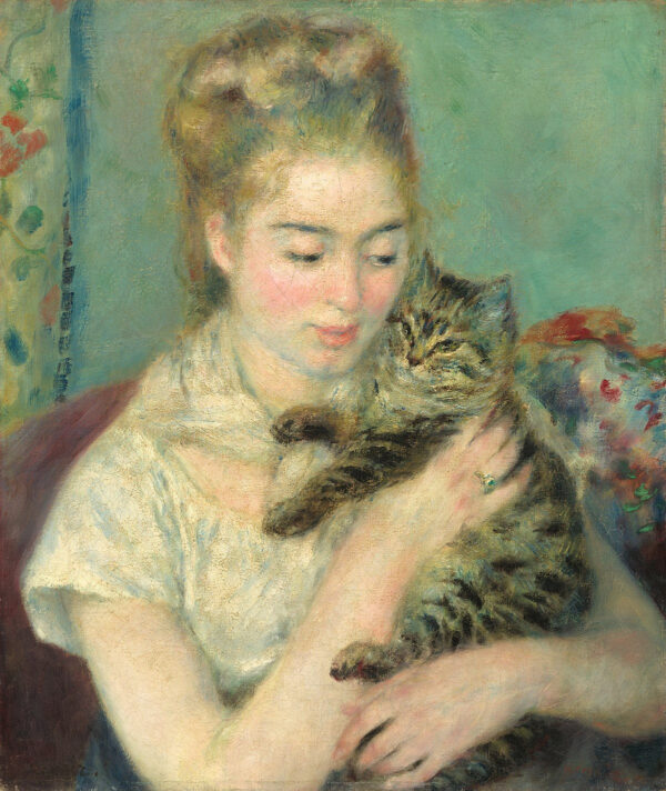 Frau mit Katze – Pierre-Auguste Renoir Pierre-Auguste Renoir 70x85