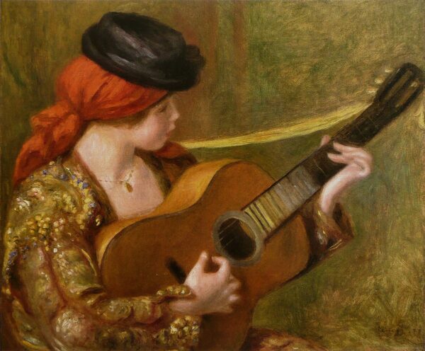 Mädchen mit einer Gitarre – Pierre-Auguste Renoir Pierre-Auguste Renoir 85x75