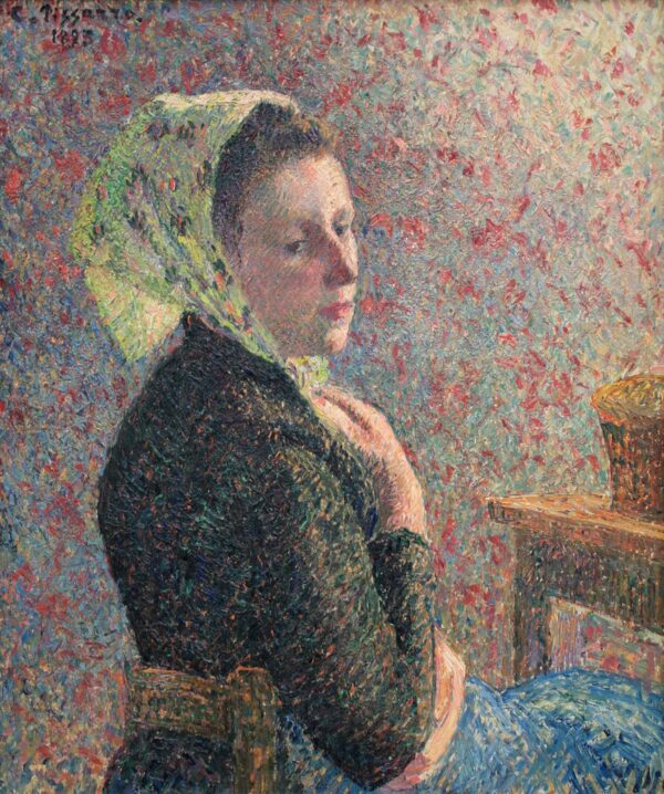 Frau mit grünem Kopftuch – Camille Pissarro Camille Pissarro 70x85