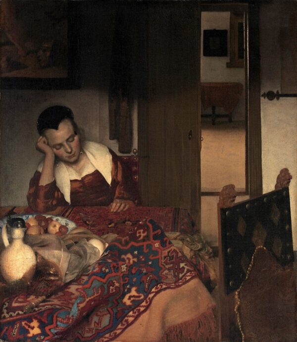 Eine schlafende junge Frau – Johannes Vermeer Jan Vermeer 70x85