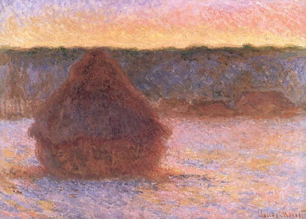 Meule, Sonnenuntergang, Winter – Claude Monet Claude Monet 105x70