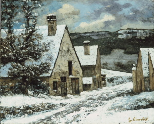 Dorfumrandung im Winter – Gustave Courbet Gustave Courbet 85x75