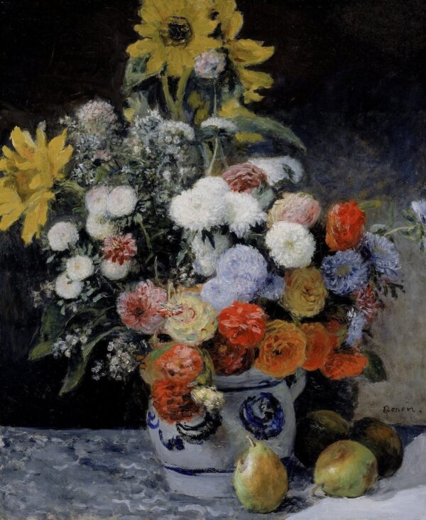 Gemischte Blumen in einem Terrakottatopf – Pierre-Auguste Renoir Pierre-Auguste Renoir 70x85