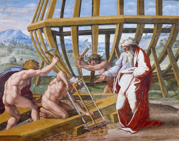 Die Konstruktion der Arche – Raphaël (Maler) Raffael 85x75