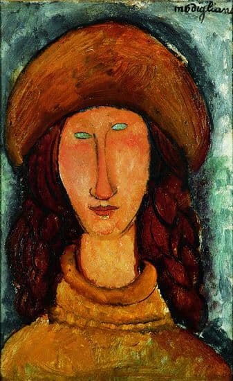 Jeanne Hebuterne in einem Pullover – Amadeo Modigliani 70x105