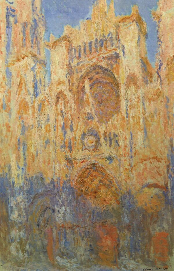 Die Kathedrale von Rouen, Fassade, Sonnenuntergang (W1327) – Claude Monet Claude Monet 70x105