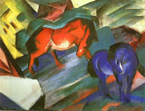 Rote und blaue Pferde – Franz Marc Franz Marc 85x75