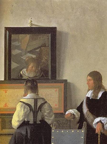 Das Detail der Musikstunde – Johannes Vermeer Jan Vermeer 70x105