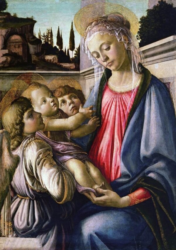 Madonna mit Kind und Engel – Sandro Botticelli Sandro Botticelli 70x105