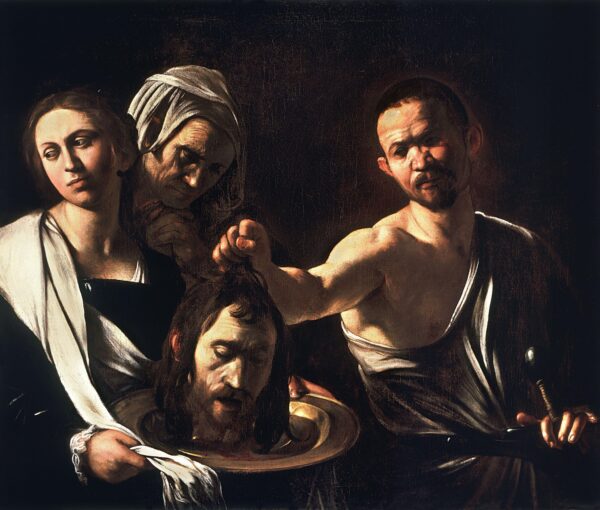 Salomé erhält den Kopf des Heiligen Johannes des Täufers – Caravaggio Beliebte Bilder 85x75