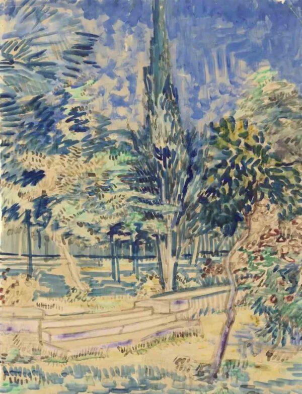 Treppe im Garten der Anstalt – Van Gogh Vincent Van Gogh 70x105