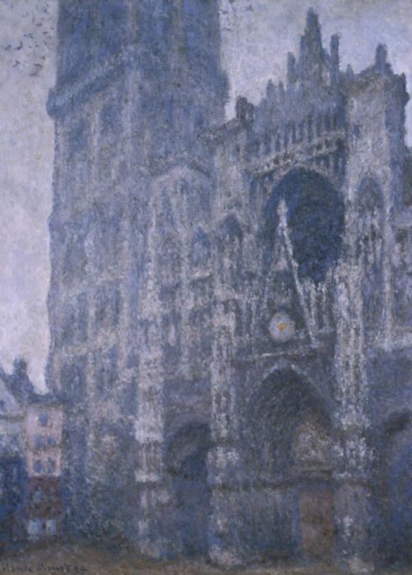 Die Kathedrale von Rouen. Das Portal und der Turm von Albane. Graues Wetter (W1345) – Claude Monet Claude Monet 70x105