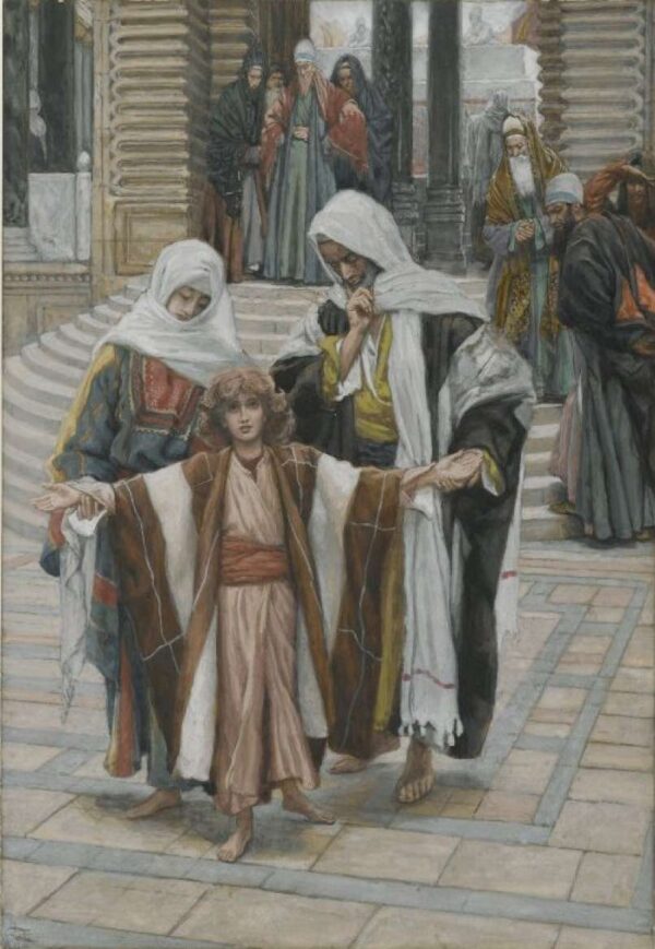 Jesus wird im Tempel wiedergefunden – James Tissot James Tissot