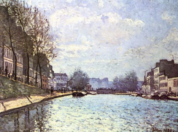 Blick auf den Canal Saint-Martin, Paris – Van Gogh Vincent Van Gogh 85x75