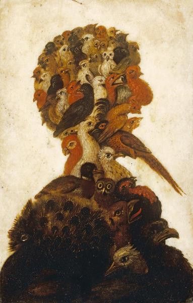 Anthropomorpher Kopf, der eines der vier Elemente – die Luft – repräsentiert – Arcimboldo Giuseppe Arcimboldo