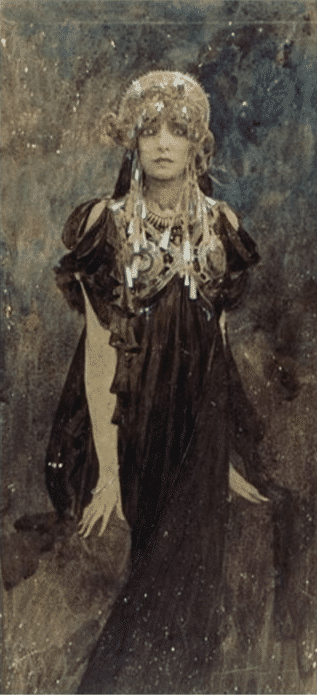 Porträt von Sarah Bernhardt – Mucha Alfons Mucha 70x160