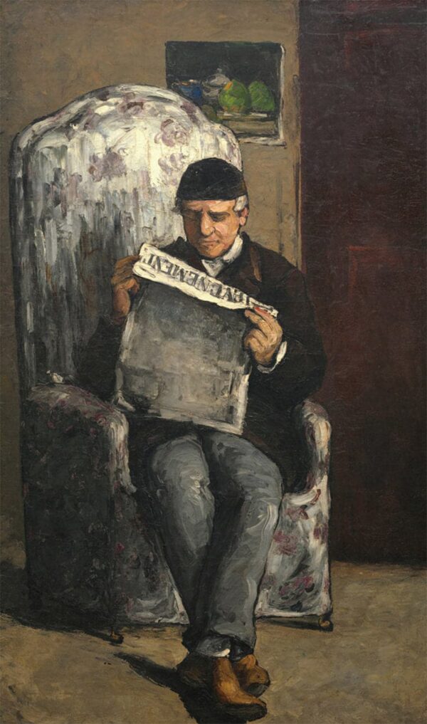 Vater des Künstlers liest die Zeitung – Paul Cézanne Paul Cézanne 70x120