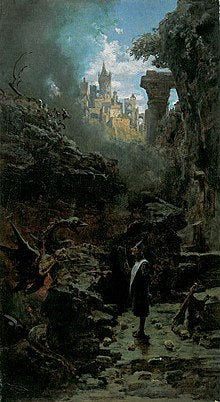 Magier und Drache – Carl Spitzweg Carl Spitzweg 70x120