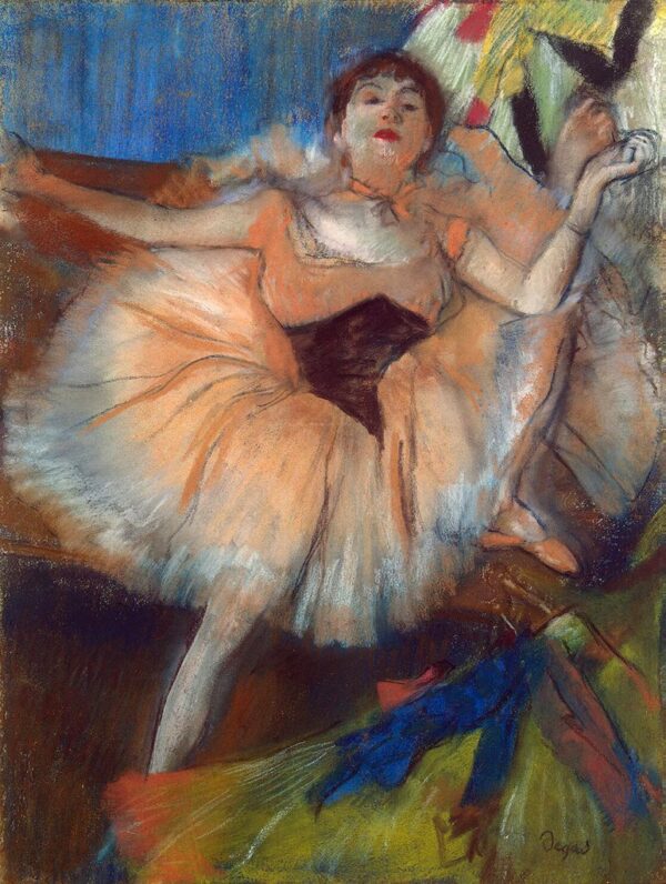 Ballerina sitzend (Sitzende Tänzerin) – Edgar Degas Edgar Degas 70x85